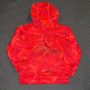 Red and Black Adidas Hoodie Size 3T
